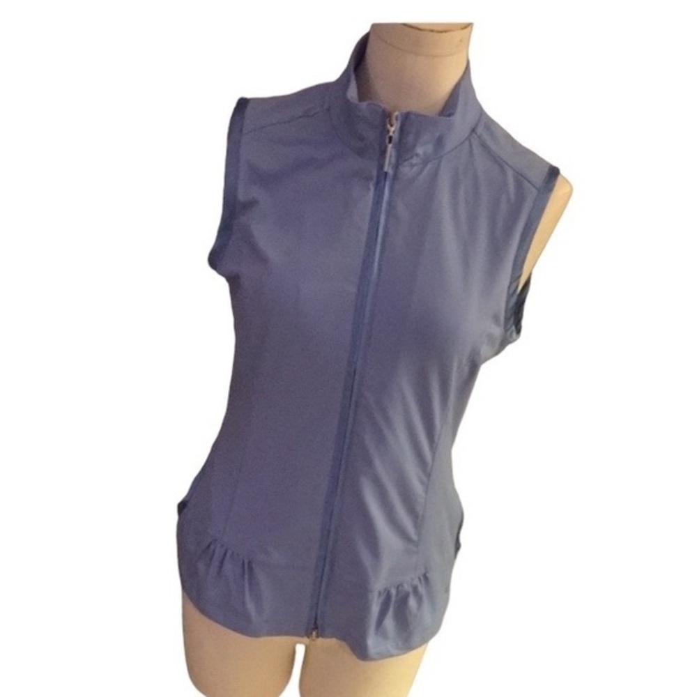 BOBBY JONES Zippers Vest Clover Collection - Sleeveless Blue - Small NWT